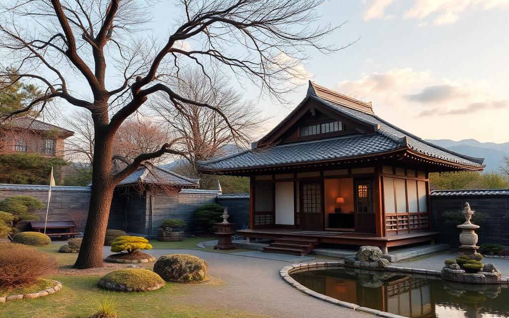 Csendes japán teaház és zen kert