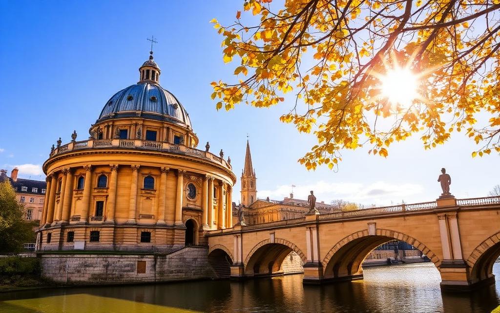 A Radcliffe Camera és a Bridge of Sighs Oxfordban